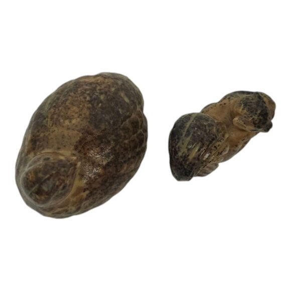 Napcoware Import Miniature Quail Squirrel Vintage 60s Ceramic Speckled Figurines - Picture 8 of 13